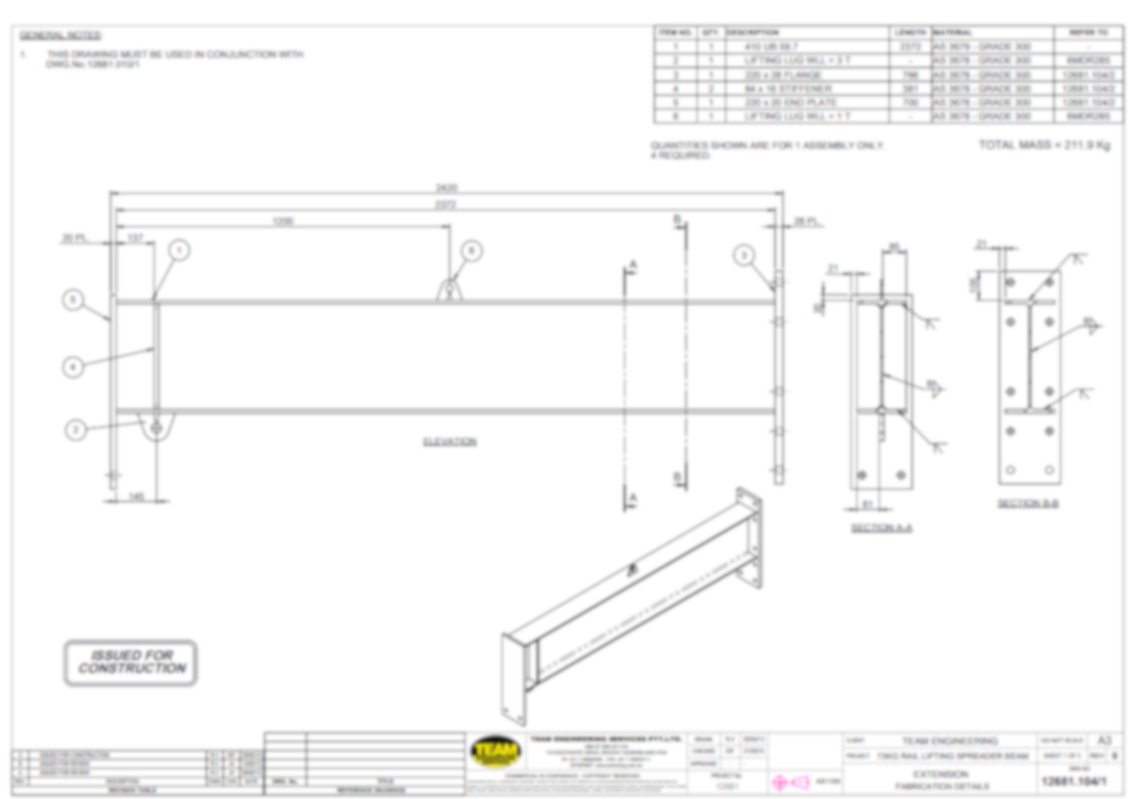 73kg Rail Lifting Spreader Beam