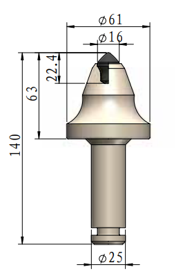 25W140 - External Retainer - Roadheader Pick