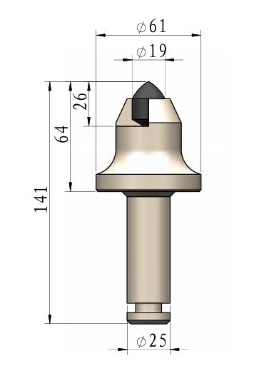 25W141 - External Retainer - Roadheader Pick